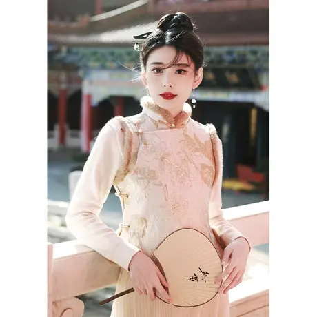 新中式国风冬装马甲背心女新款2023秋冬季今年流行爆款超好看马夹商品大图