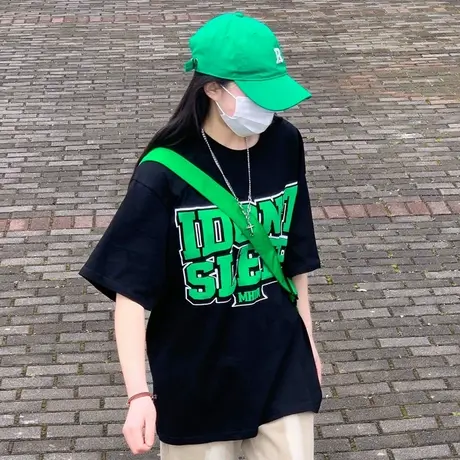 纯棉欧货短袖t恤女ins潮牌夏季宽松bf原宿风chic港味半截袖上衣服商品大图