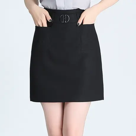 短裙女半身裙2023夏季新款高腰包臀裙a字裙防走光裤裙OL职业裙子图片