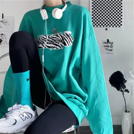 oversize卫衣女宽松韩版chic港味上衣bf慵懒风春秋薄款外套潮ins商品大图