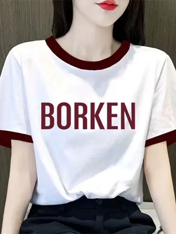 仿棉短袖t恤女2023新款夏季洋气减龄宽松高级感女装正肩显瘦上衣图片