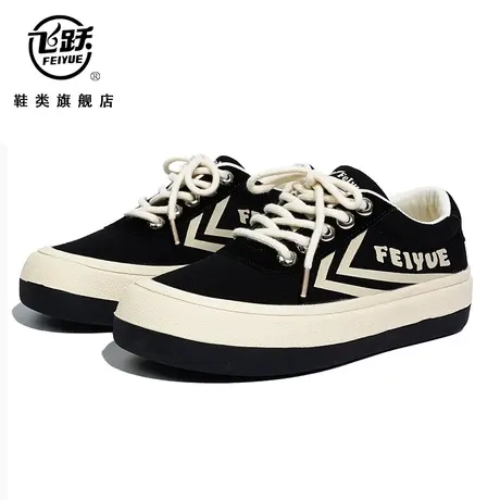 飞跃女鞋2023年春季新款百搭厚底增高休闲板鞋女秋款鞋女款帆布鞋图片