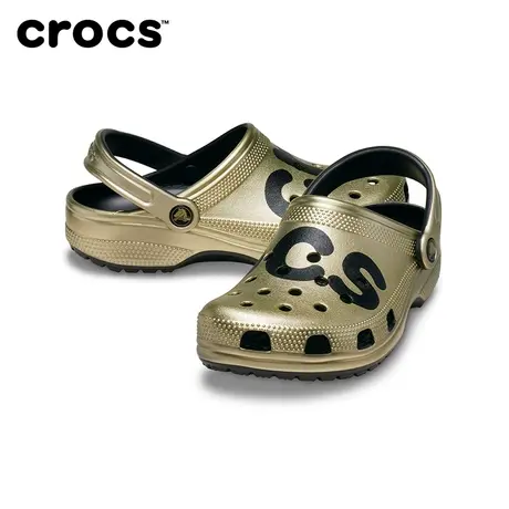 Crocs卡骆驰经典金属Logo洞洞鞋沙滩鞋户外包头拖鞋|210803商品大图