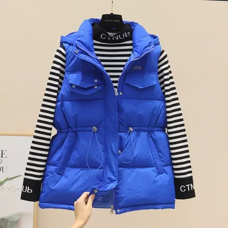 羽绒棉马甲2023年新款女士秋冬外穿背心百搭坎肩外搭韩版马夹外套商品大图