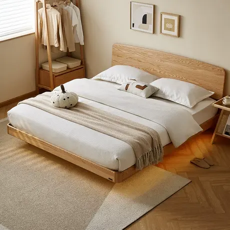 政府补贴全友家居北欧实木床青少年储物悬浮高箱床1米2单人小孩床商品大图