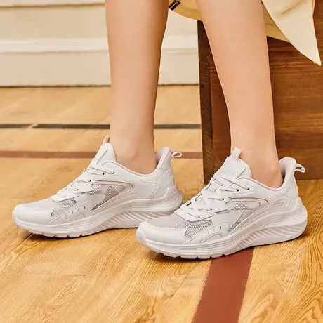 Skechers斯凯奇女鞋夏透气舒适软底运动休闲鞋小白鞋软底舒适透气图片