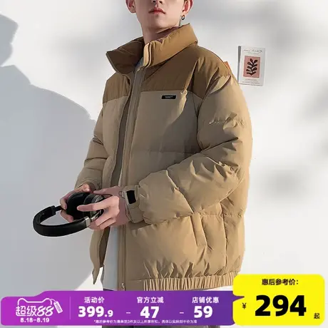 唐狮2024冬季新款男羽绒服休闲短款面包服百搭保暖加厚潮流外套图片