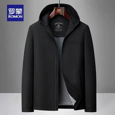 【可拆卸连帽】罗蒙男士户外休闲夹克2025秋季新款日常休闲上衣男商品大图