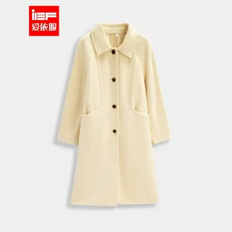 IEF/爱依服【微胖】大码女装2025秋冬新款气质通勤保暖呢绒长外套商品大图
