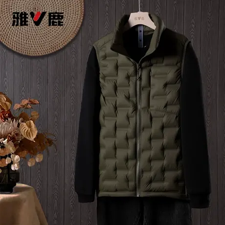 雅鹿官方冬季时尚轻薄短款户外通勤百搭美式保暖防寒羽绒服马甲图片
