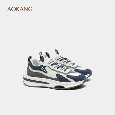 奥康 2025秋季新款男鞋时尚休闲鞋运动鞋网面透气增高厚底老爹鞋商品大图