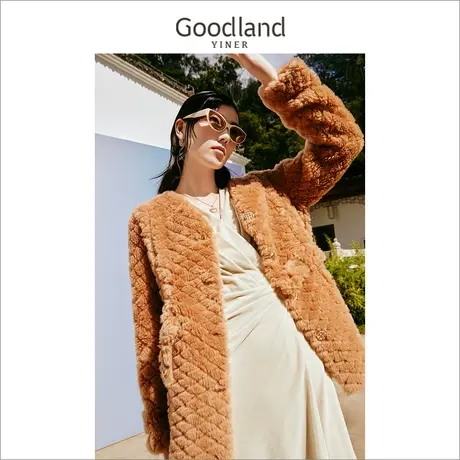 同款音儿美地女装2022冬新款泰迪服羊剪毛外套图片