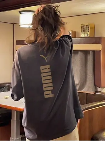 官方正品奥特莱斯夏季纯棉运动短袖宽松情侣大码T恤男女同款上衣商品大图