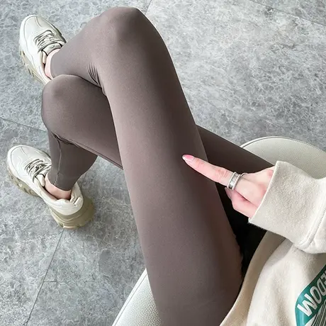 鲨鱼皮打底裤女外穿春秋冬季加绒紧身弹力瑜伽高腰收腹提臀芭比裤图片