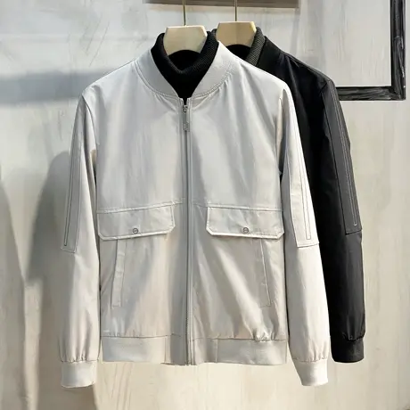 秋装外套男2023新款春秋季韩版潮流帅气衣服休闲上衣青年男装夹克图片
