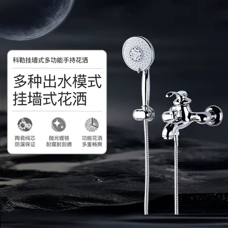 科勒淋雨花洒浴缸花洒龙头菲尔法斯挂墙式家用淋浴器套装K-R8654T图片