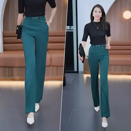 阔腿裤女夏季薄款气质百搭时尚简约垂顺休闲裤显瘦减龄中年妈妈裤图片