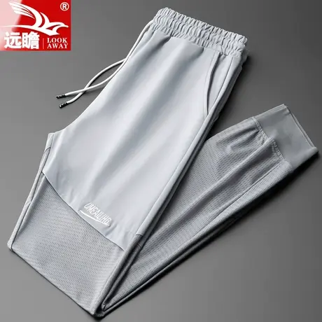 男士冰丝裤男夏季薄款宽松直筒网眼裤空调休闲裤透气束脚裤子男款商品大图