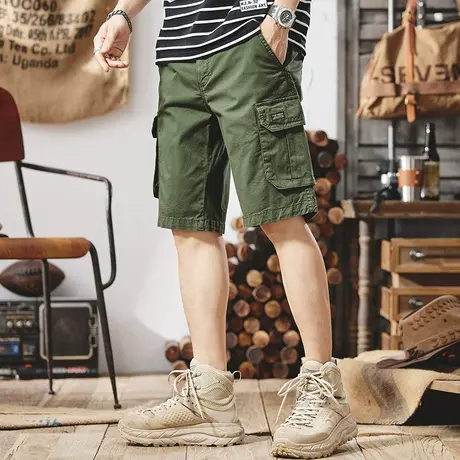 Modi Nick/摩帝尼克男士休闲五分裤男百搭中性风短裤时尚潮流宽松图片