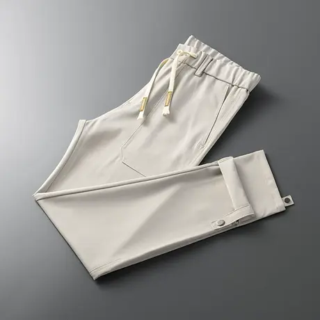 休闲裤男2023夏季薄款潮流青年运动宽松束脚春秋男士九分西裤长裤商品大图