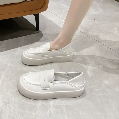 不累脚软底护士鞋女白色医护工作鞋2023新款防滑厚底休闲小白单鞋商品大图
