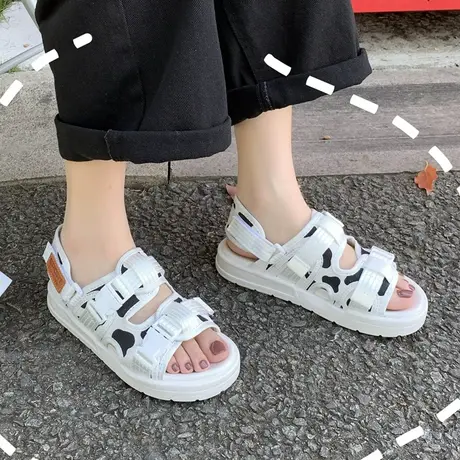 小众爆款软底运动凉鞋女平底大学生ins潮2023年新款夏季天仙女风商品大图