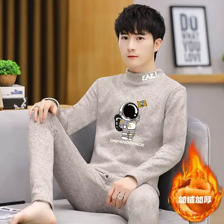 保暖内衣套装男冬季加绒加厚秋衣秋裤长袖卫衣裤子冬装一套两件套商品大图