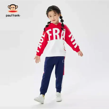 大嘴猴童装春秋卫衣套装2024新款男女童长袖运动中大童连帽图片