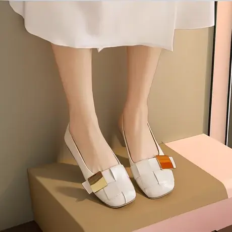卓诗尼商场同款2023年秋款单鞋女款船鞋新款女鞋线下专柜商品大图