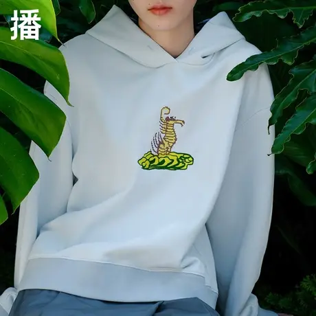 broadcast/播连帽卫衣女短款2023秋季新款休闲宽松外套女款上衣商品大图