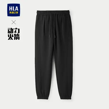 HLA/海澜之家动力火箭系列卫裤2025春秋新款简约印花休闲裤男商品大图