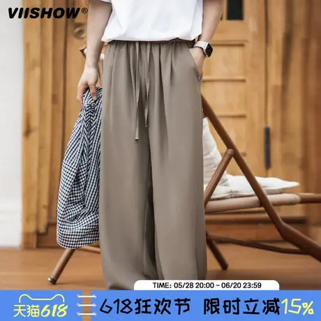 VIISHOW直筒宽松垂感休闲裤日系高街男裤百搭西裤潮牌裤子男长裤商品大图