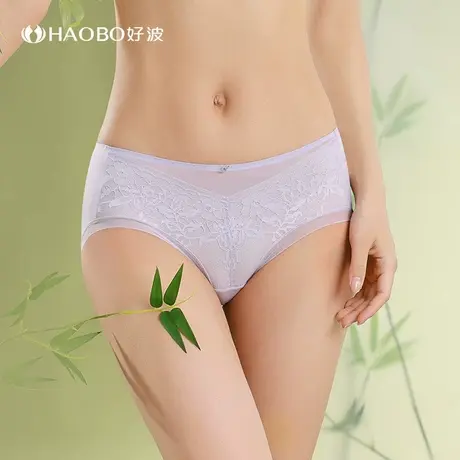 中腰三角裤秋新品女三角裤性感蕾丝小裤聚乳酸内裤HD2433商品大图