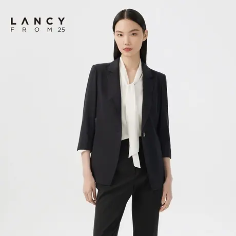 LANCY/朗姿2023夏季新款轻商务西装外套女收腰显瘦薄款西服上衣图片
