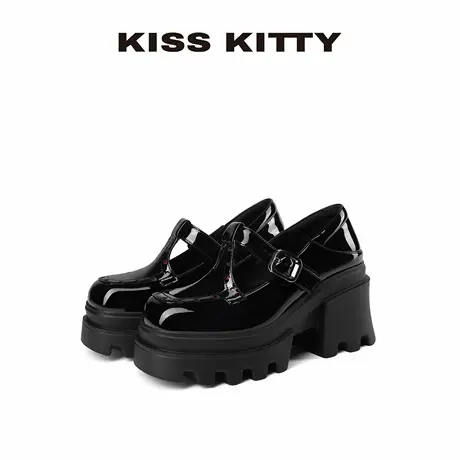 KISSKITTY百搭乐福鞋女2025新款通勤不累脚小皮鞋深口厚底单鞋子图片