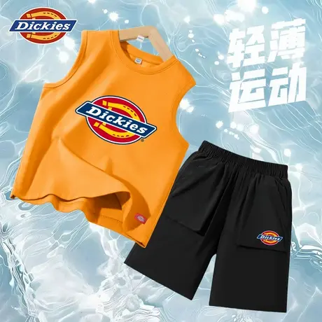 Dickies童装男童夏装套装儿童2025新款背心男孩夏季运动无袖t恤A商品大图