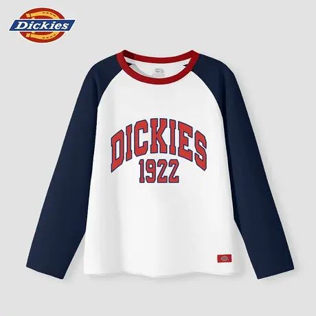 Dickies童装儿童长袖t恤男童2025新款撞色体恤男孩秋季运动上衣A图片