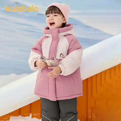 巴拉巴拉童装女童羽绒服2025冬装新款加厚连帽外套潮商品大图