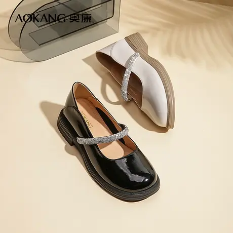 【门店发货】奥康女鞋 春季气质优雅休闲时尚女士单鞋玛丽珍平底图片