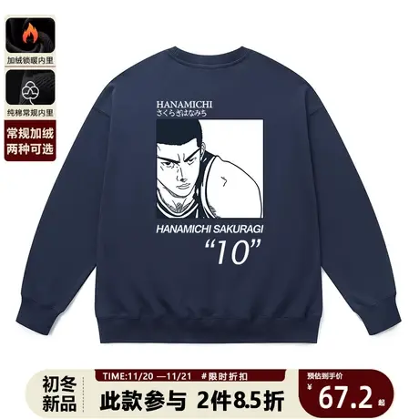 春秋季灌篮高手卫衣男樱木花道流川枫晴子动漫日潮纯棉篮球上衣女商品大图