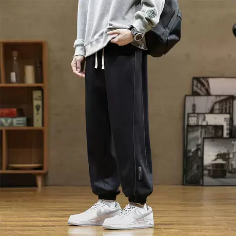 青少年休闲卫裤男生春秋季潮牌帅气束脚长裤子高中初中学生运动裤商品大图