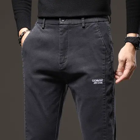 秋冬款休闲长裤男士直筒宽松冬季2024新款冬天西裤男裤子春裤外穿商品大图