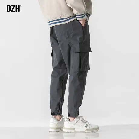 男士灰色裤子男春夏潮牌2023新款束脚工装裤宽松休闲男裤百搭长裤商品大图