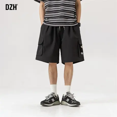 男士黑色工装短裤男夏季潮牌高级感五分裤子男款2023新款休闲中裤商品大图