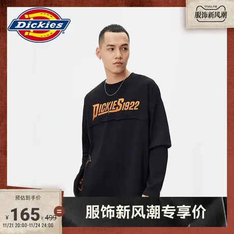Dickies 春夏工装 印花宽松休闲长袖T恤 运动上衣内搭商品大图