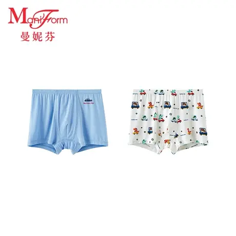 曼妮芬舒适男童中腰平角裤小童内裤儿童卡通短裤小孩内搭四角底裤图片