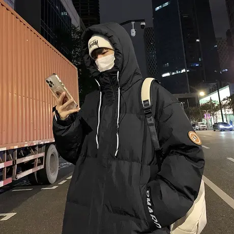 棉袄男冬季加厚韩版帅气青少年初中高中学生男装防寒羽绒棉服外套图片