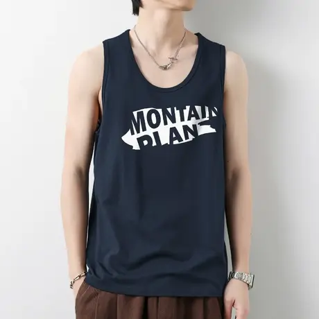 男士背心夏季纯棉无袖t恤健身跨栏外穿篮球运动坎肩宽肩吊带汗衫商品大图