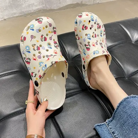 2023新款可爱洞洞鞋女ins潮外穿包头防滑护士时尚凉拖鞋夏沙滩鞋商品大图