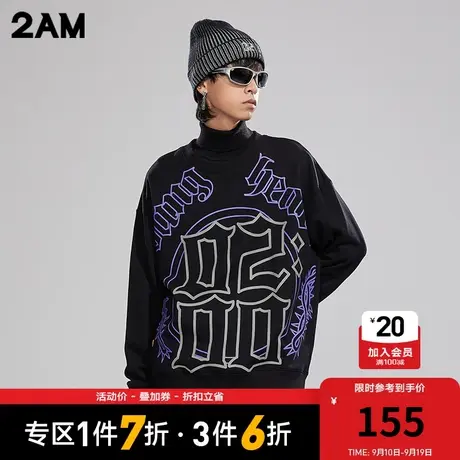 卡宾潮牌2AM个性印花圆领卫衣图片